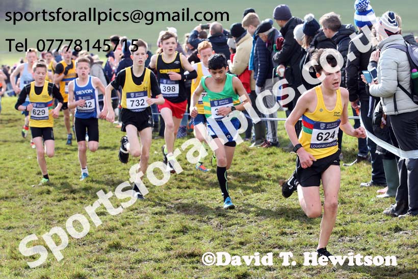 Boys under-13s 2019 British Athletics Inter Counties Cross Country, Prestwood Hall, Loughborough. Photo:  David T. Hewitson/Sports for All Pics